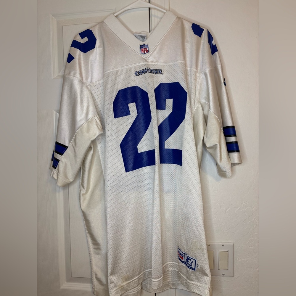 STARTER White and Blue Jersey